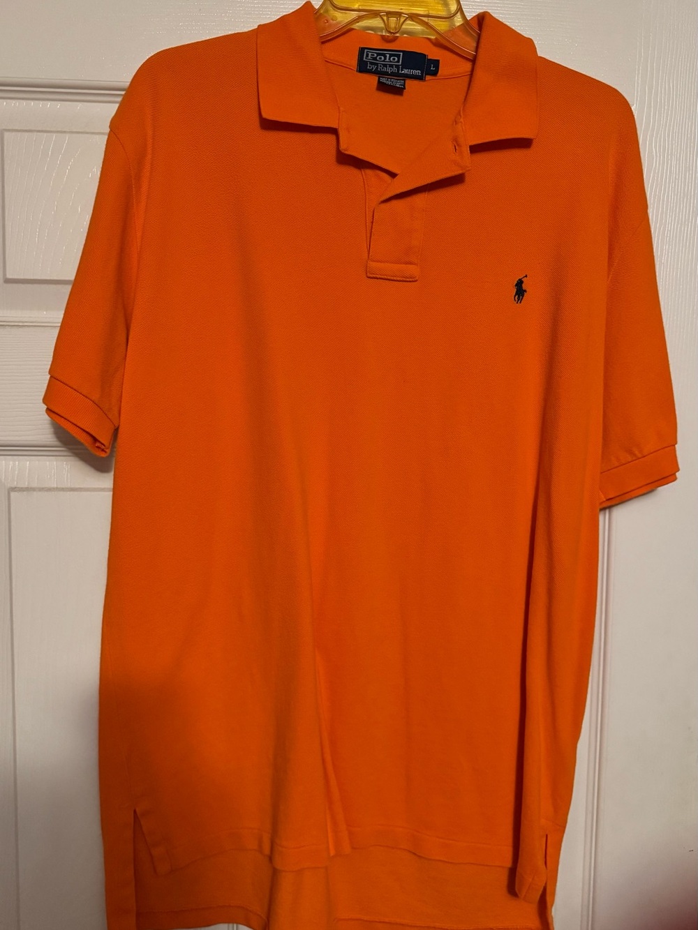 Polo by Ralph Lauren Orange Men's Polo with Navy Pony